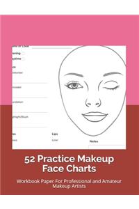 52 Practice Makeup Face Charts