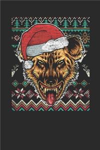 Christmas Sweater - Hyena: Graph Ruled Notebook / Journal (6" X 9" - 5 X 5 Graph Ruled) - Christmas Gift for Kids, Teens, Mom And Dad