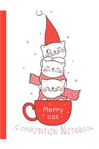 Merry Cat Composition Notebook