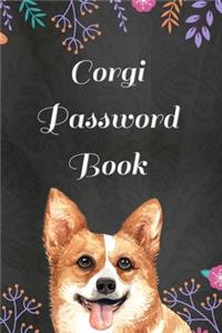 Corgi Password Book with Tabs