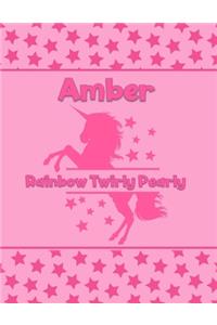 Amber Rainbow Twirly Pearly