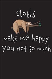 Sloths Make Me Happy You Not So Much