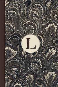 Monogram L Marble Notebook (Coffee Peacock Edition)
