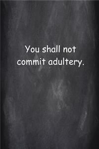 2019 Weekly Planner Religious Modern Wording 6th Commandment Chalkboard Style