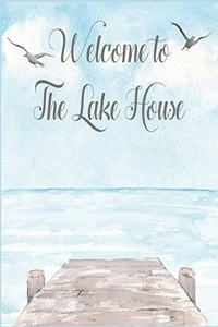 Lake house guest book (Hardcover) for vacation house, guest house, visitor comments book