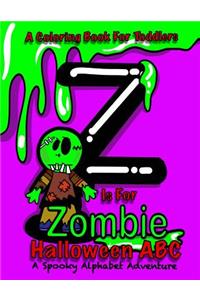 Halloween ABC - A Spooky Alphabet Adventure (Halloween) Coloring Book For Toddlers