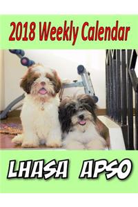 2018 Weekly Calendar Lhasa Apso