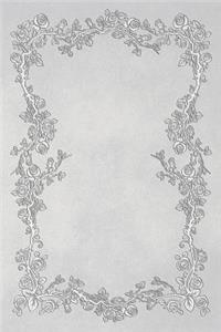 White 101 - Blank Notebook With Color Me Too! Rose Vines - 6x9