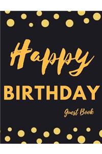 Happy Birthday Guest Book: Birthday Message Log Journal Keepsake To Write In For Comments Advice And Wishes Paperback - March 24, 2018