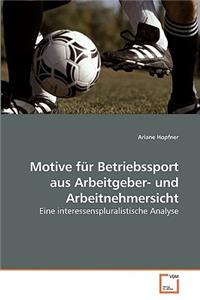 Motive für Betriebssport aus Arbeitgeber- und Arbeitnehmersicht
