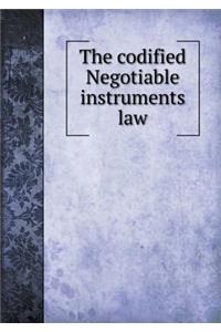 The Codified Negotiable Instruments Law