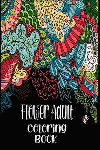 Flower Adult Coloring Book