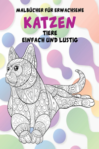 Malbücher für Erwachsene - Einfach und lustig - Tiere - Katzen