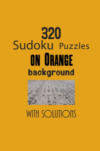 320 Sudoku Puzzles on Orange background with solutions