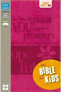NIV, Bible for Kids, Leathersoft, Pink, Full Color