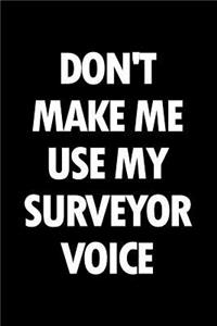 Don't Make Me Use My Surveyor Voice