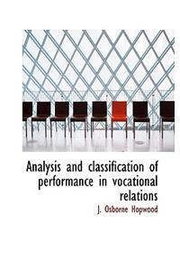 Analysis and Classification of Performance in Vocational Relations