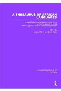 A Thesaurus of African Languages