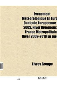 Evenement Meteorologique En Europe