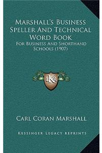 Marshall's Business Speller and Technical Word Book