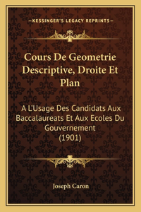 Cours De Geometrie Descriptive, Droite Et Plan