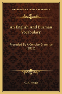 An English And Burman Vocabulary