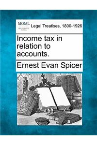 Income Tax in Relation to Accounts.