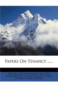 Papers on Tenancy ......