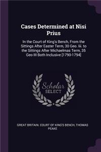 Cases Determined at Nisi Prius