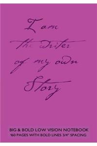 Big & Bold Low Vision Notebook 160 Pages with Bold Lines 3/4 Inch Spacing