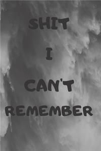 Shit I Can't Remember