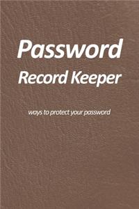 Password Record Keeper - ways to protect your password