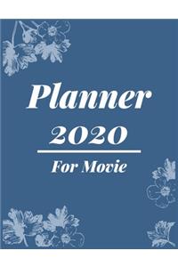 Planner 2020 for Movie: Pretty Simple Planner - 2020 Planner (8.5&#8242; x 11&#8242; ), 128 pages