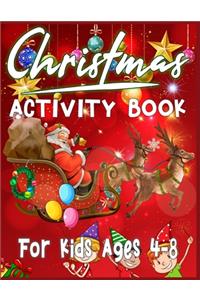 Christmas Activity Book For Kids Ages 4-8
