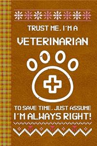 I'm a Veterinarian! I'm Always Right! Ugly Xmas Sweater Design