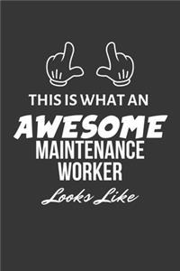 This Is What An Awesome Maintenance Worker Looks Like Notebook