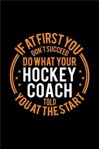 If At First You Don't Succeed Do What Your Hockey Coach Told You At The Start