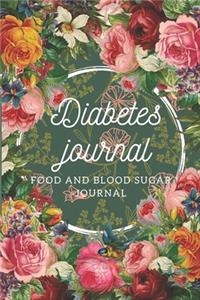 Diabetes journal: Food and Blood Sugar Journal, Diabetic Glucose Log, Blood Sugar Monitoring, Diabetes Journal Log Book, Diabetes Diary, 6 x 9 inch: Diabetic Food Jou