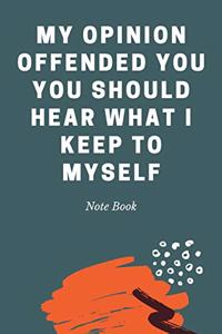 My Opinion Offended You You Should Hear What I Keep to Myself