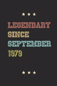 Legendary Since September 1979 Notebook Birthday Gift