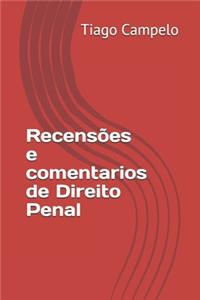 Recensões e comentarios de Direito Penal