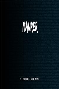Maurer - Terminplaner 2020