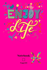 Graph Notebook Pisces Sign Magenta Cover160 pages 6x9-Inches