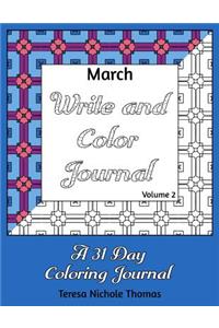 March Write and Color Journal - Volume 2