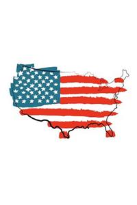 Cool USA Flag Map Notebook