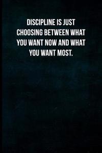 Discipline Is Just Choosing Between What You Want Now and What You Want Most.