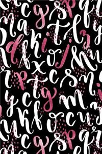 Bullet Journal Notebook Sparkly Letters Pattern 7