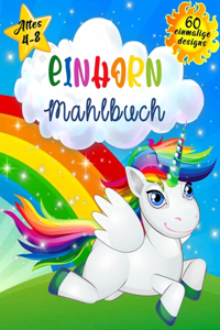 Einhorn Malbuch für Kinder im Alter von 4-8 Jahren