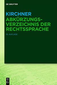 Kirchner - Abkürzungsverzeichnis Der Rechtssprache