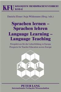 Sprachen Lernen - Sprachen Lehren- Language Learning - Language Teaching